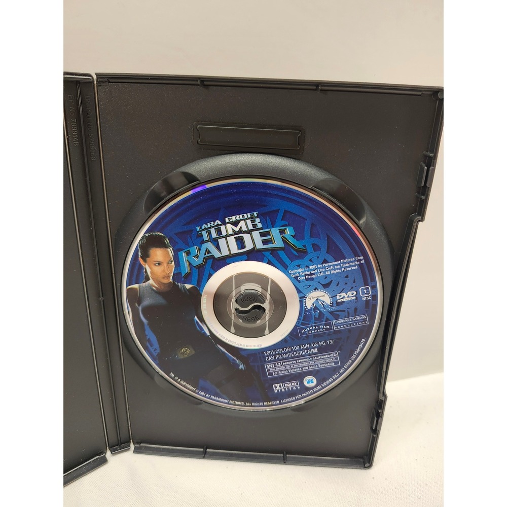 Lara Croft Tomb Raider DVD 2001 Angelina Jolie Widescreen Action Movie Paramount